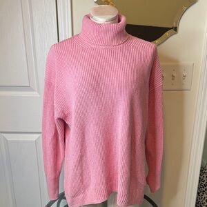 J. Crew Soft Pink Mock Neck Sweater